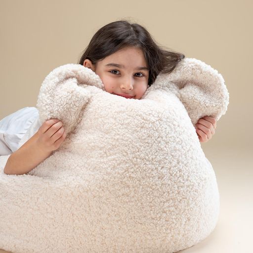 Cream White Bear Beanbag