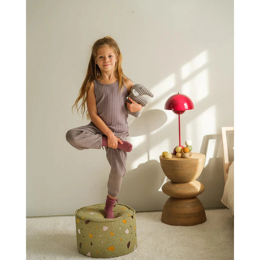 Wigiwama Terrazzo Moss Pouffe