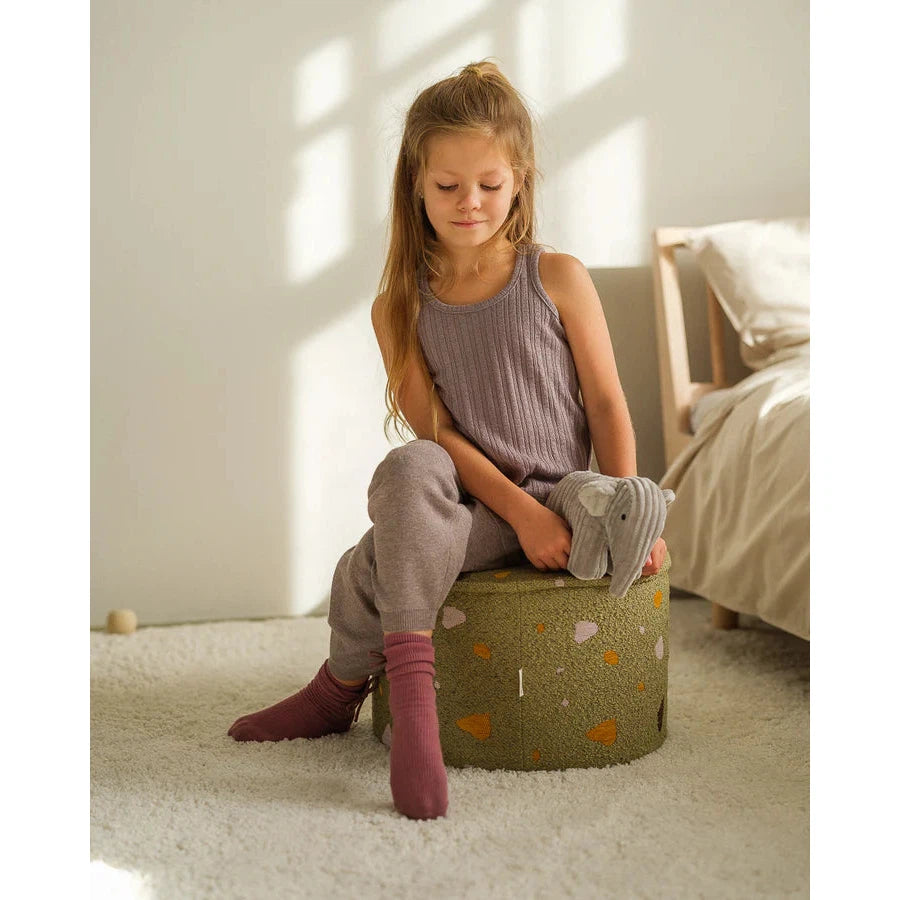 Wigiwama Terrazzo Moss Pouffe