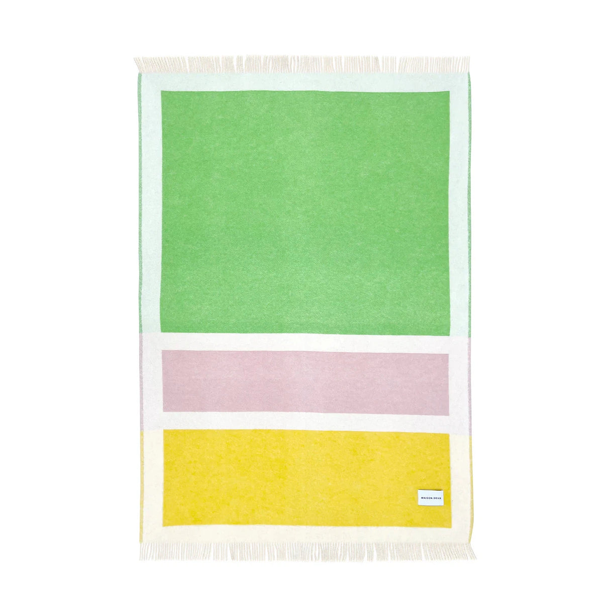 Maison Deux Color Block 2 Yellow Lilac Blanket