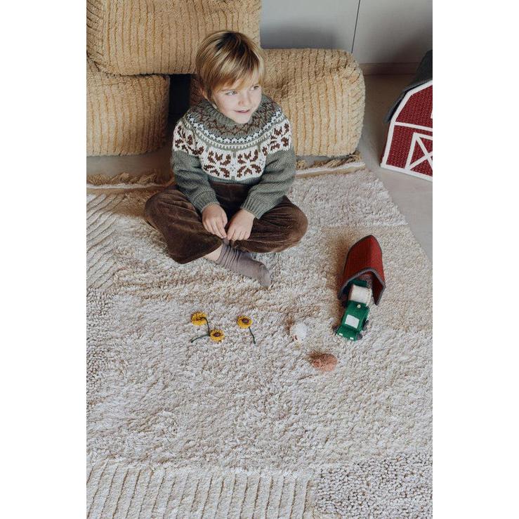Farm Fields Washable Play Area Rug