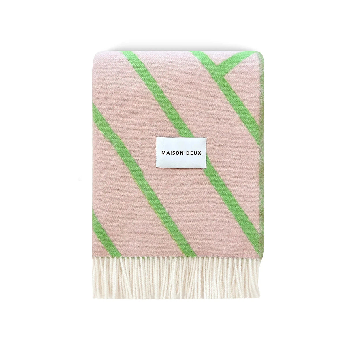 Maison Deux Lines Pink Apple Blanket