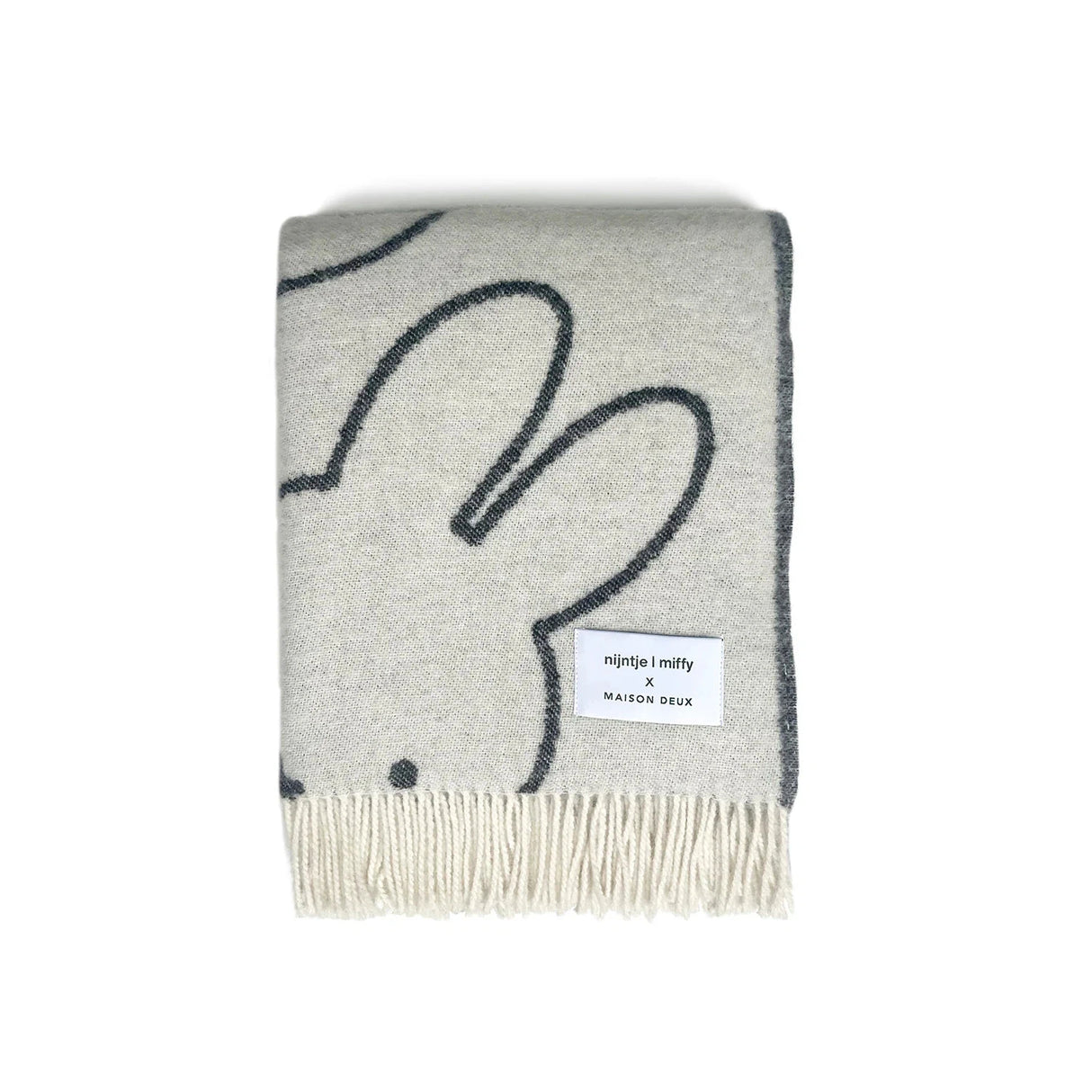 Maison Deux Miffy White Black Blanket