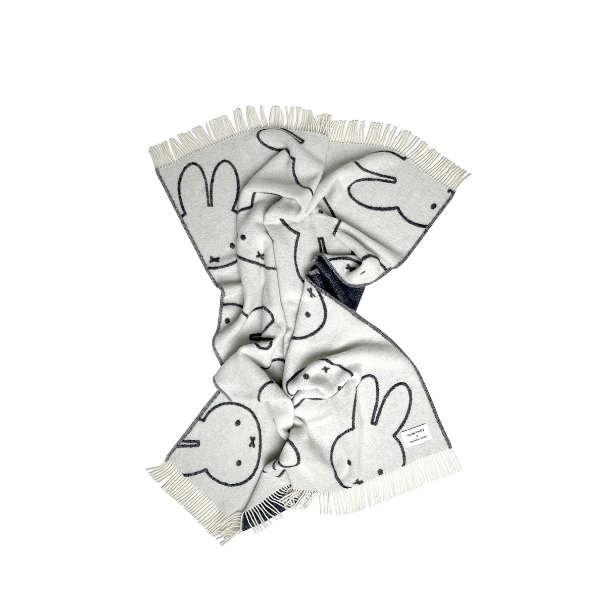 Maison Deux Miffy White Black Blanket