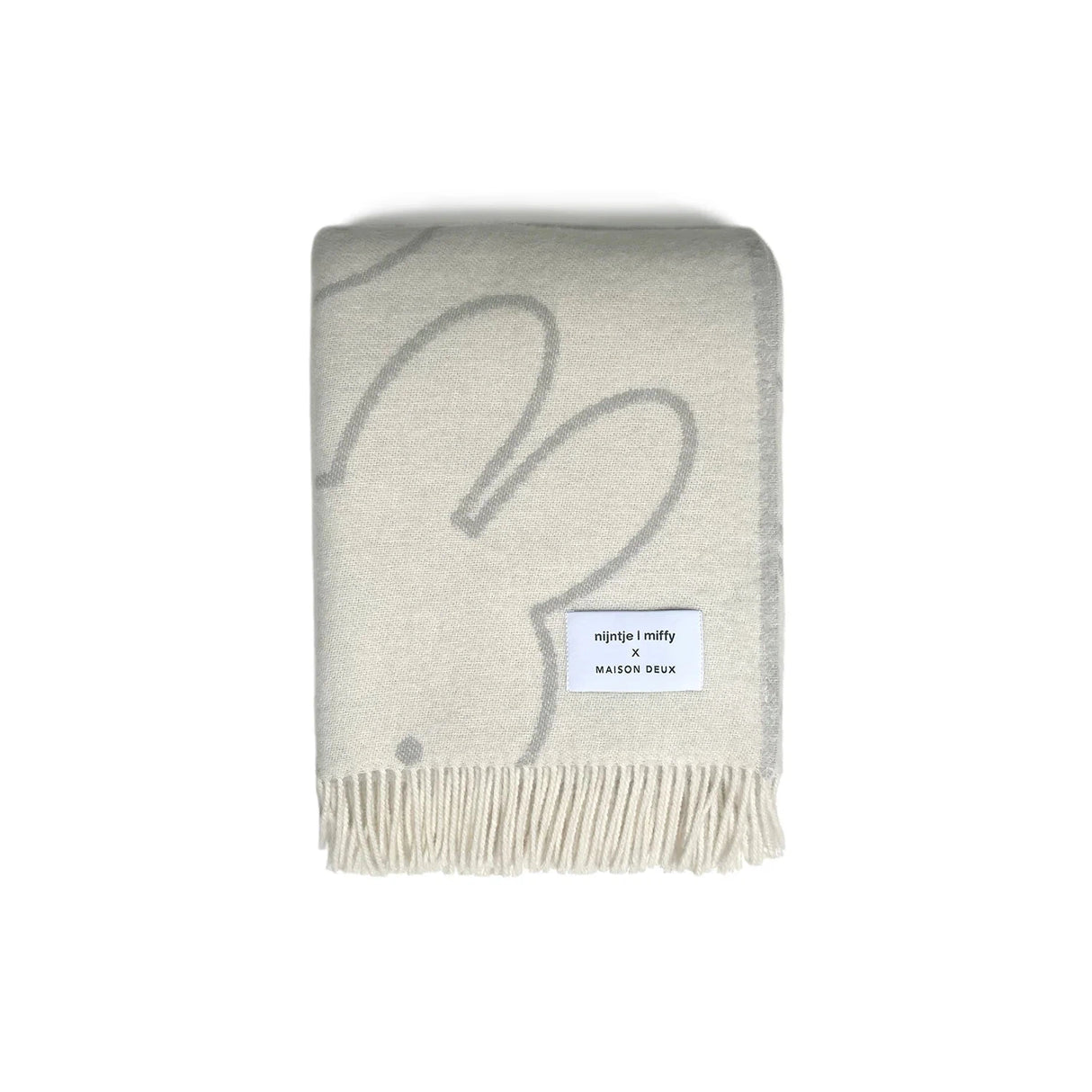 Maison Deux Miffy White Grey Blanket