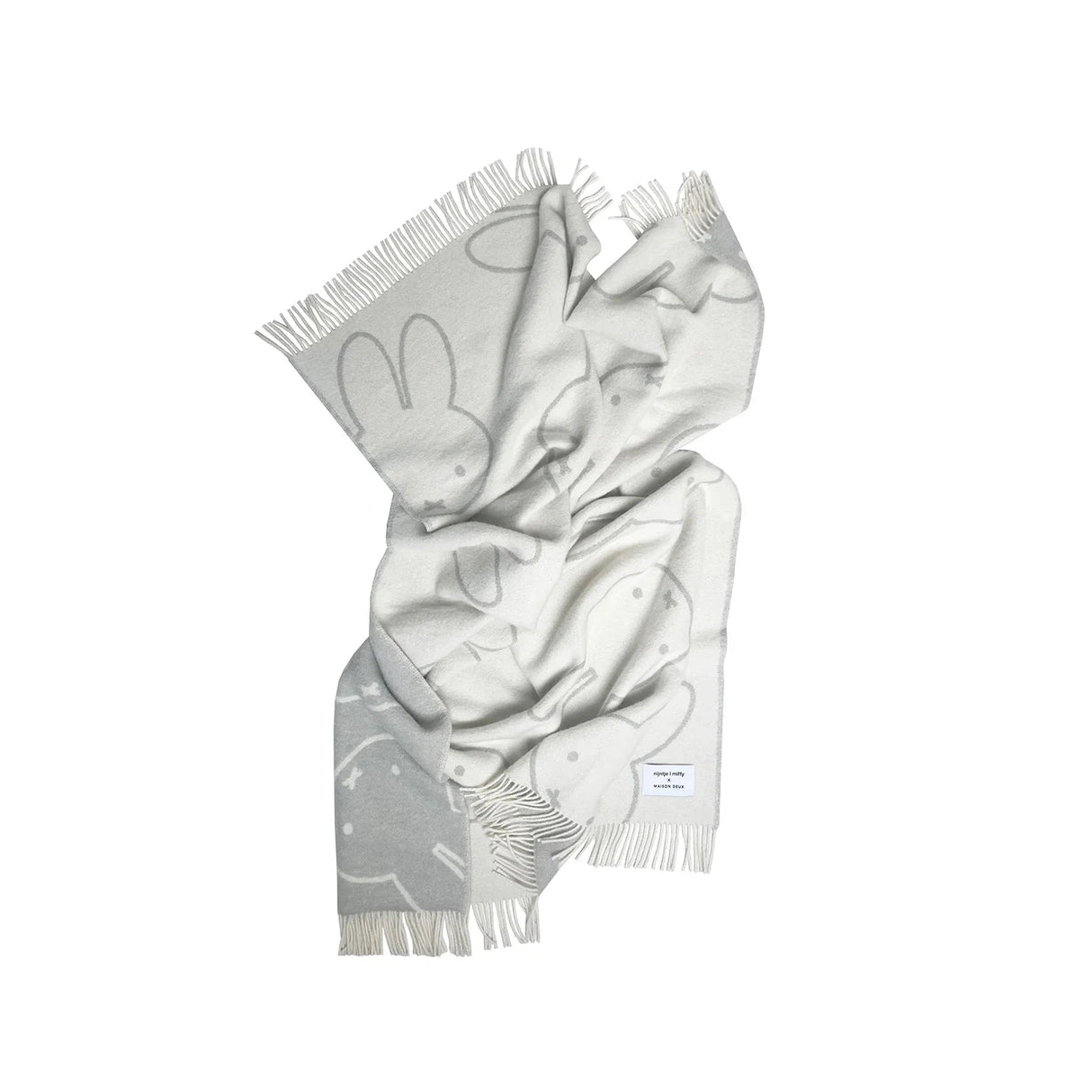 Maison Deux Miffy White Grey Blanket