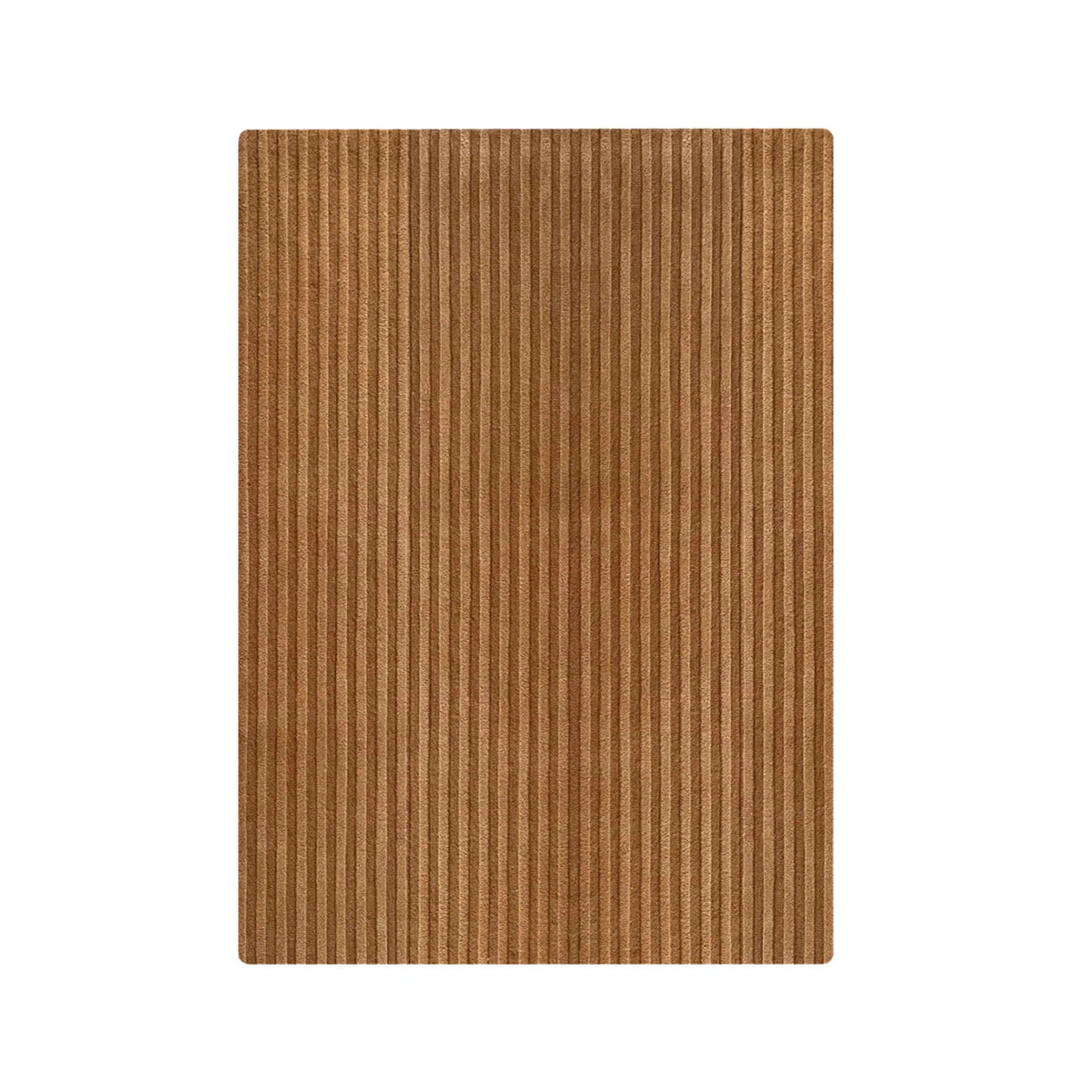 Maison Deux Solid Stripe Brown Area Rug