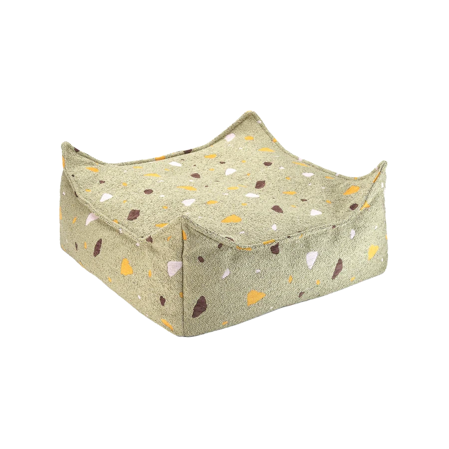 Wigiwama Terrazzo Moss Square Ottoman