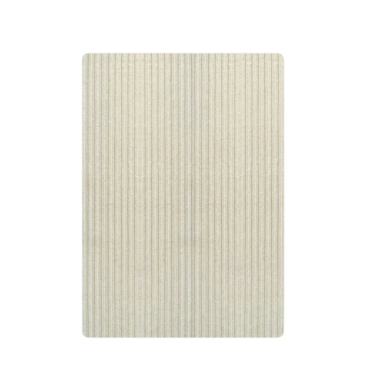 Maison Deux Solid Stripe Off White Area Rug