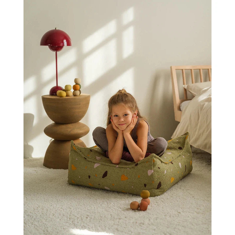 Wigiwama Terrazzo Moss Square Ottoman