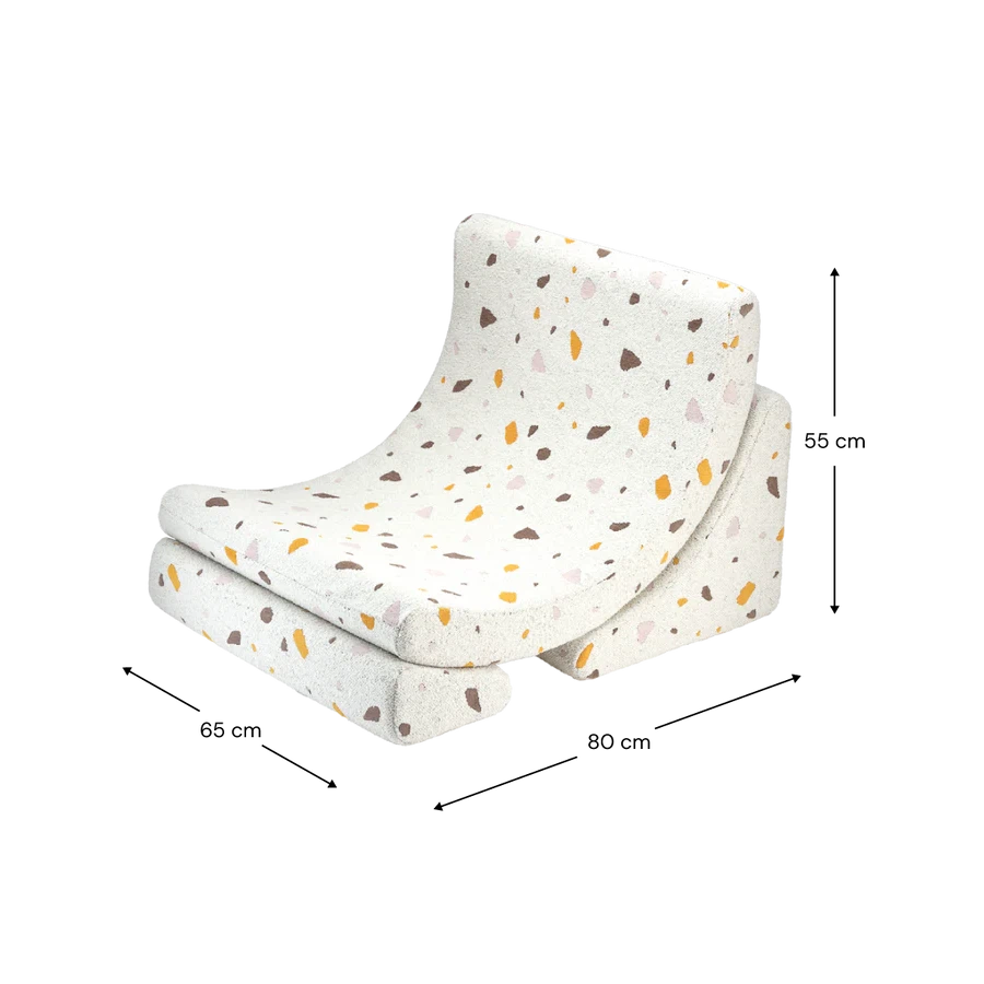 Wigiwama Terrazzo Marble Moon Chair