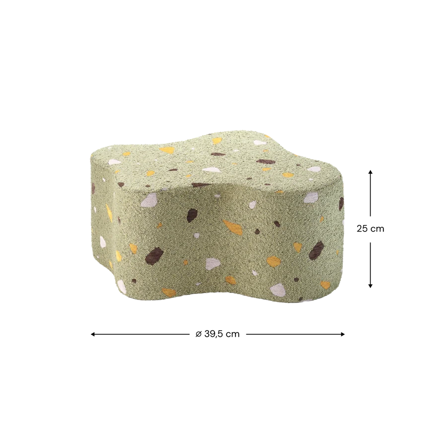 Wigiwama Terrazzo Moss Cloud Pouffe