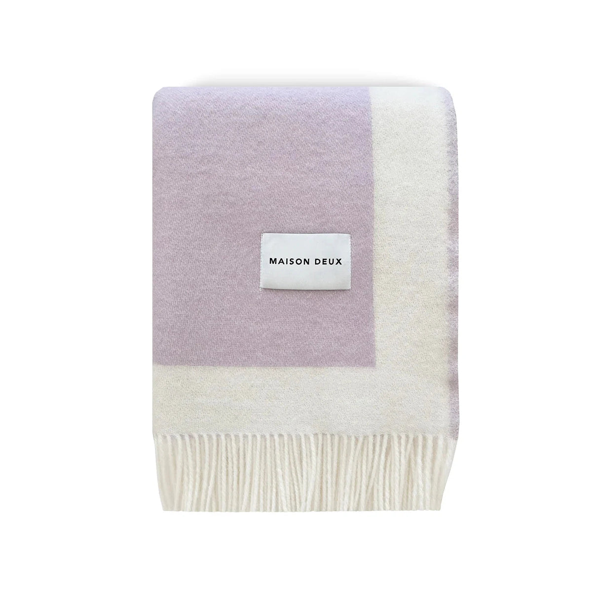 Maison Deux Color Block 1 Lilac Orange Blanket
