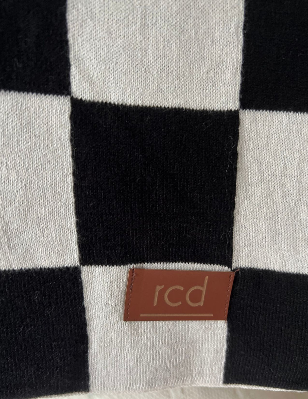 Monochrome Checkered Black and White Throw Blanket