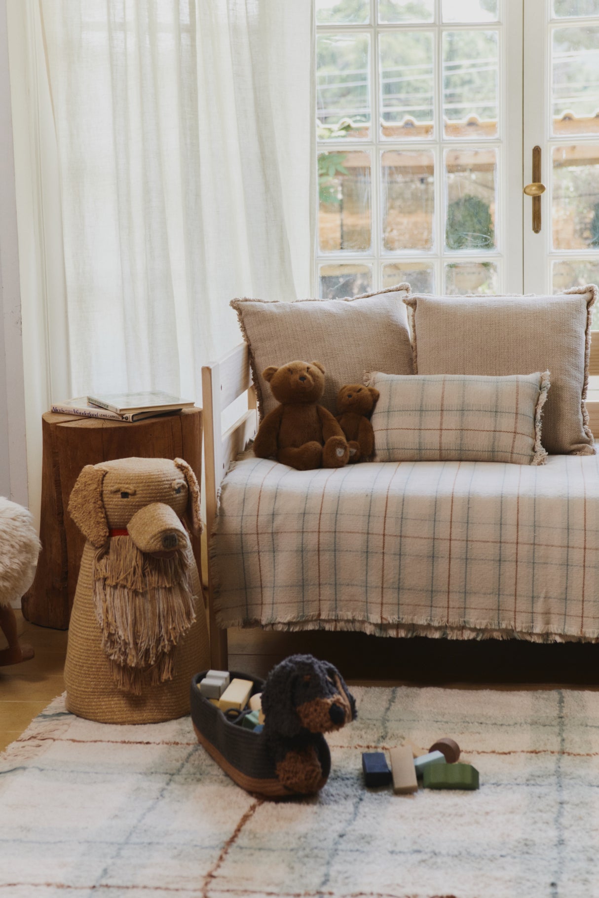 Tartan Blue Sage Kids Handloom Bed Throw