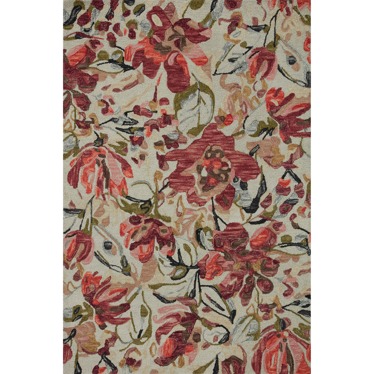 Belladonna Ivory Raspberry Area Rug