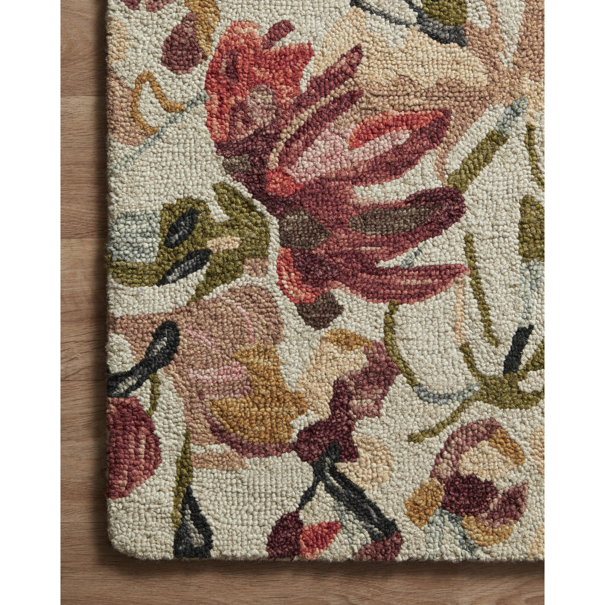 Belladonna Ivory Raspberry Area Rug