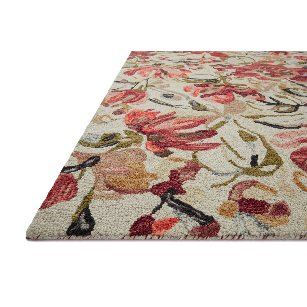 Belladonna Ivory Raspberry Area Rug