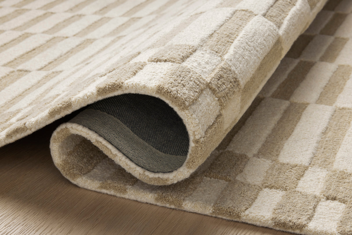 Chris Loves Julia Bradley Ivory Beige Area Rug