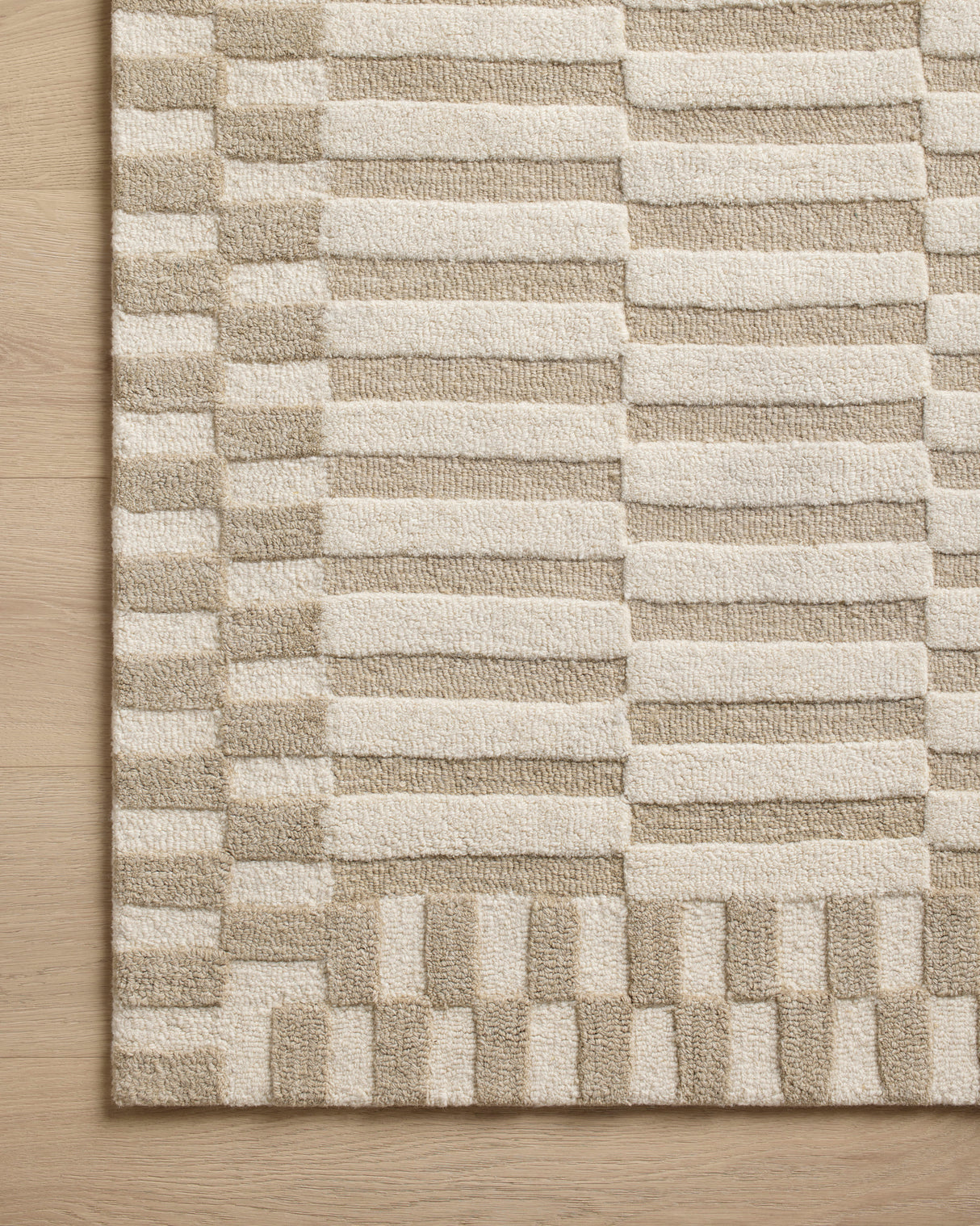 Chris Loves Julia Bradley Ivory Beige Area Rug