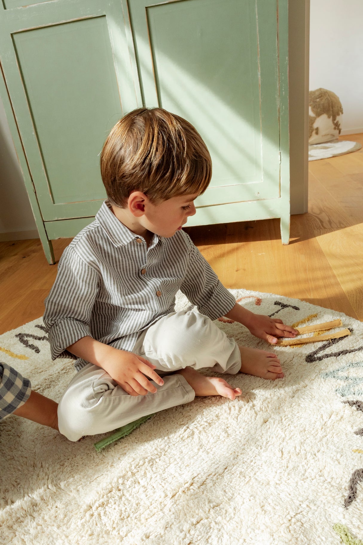 Round ABC Color and Letters Area Rug