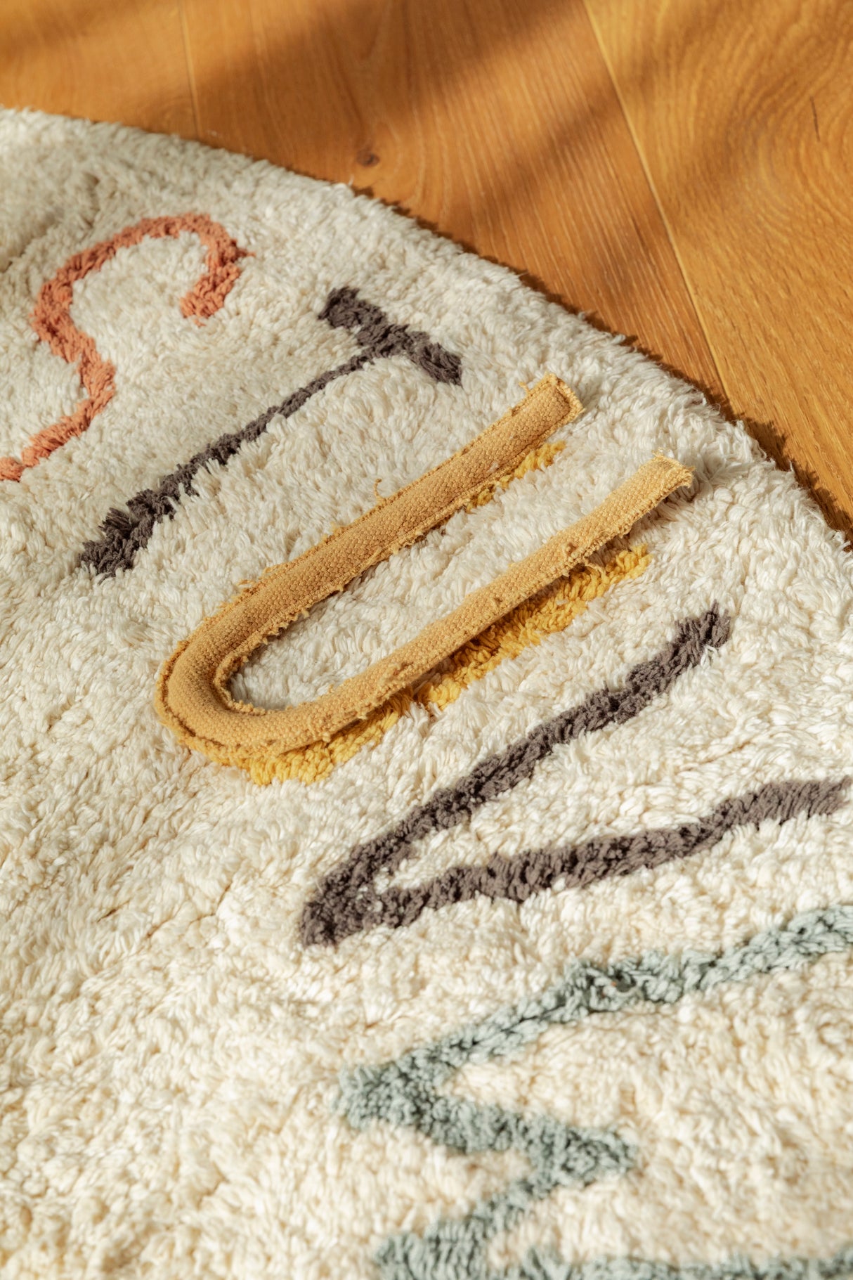 Round ABC Color and Letters Area Rug