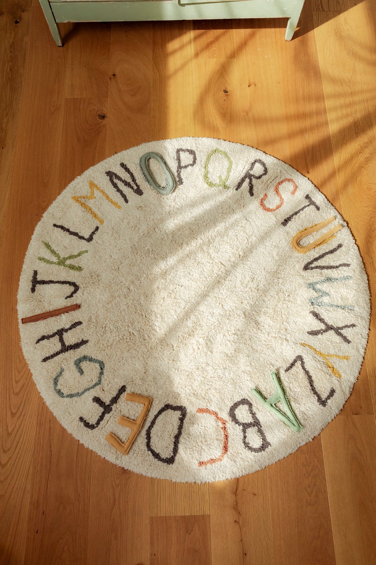 Round ABC Color and Letters Area Rug