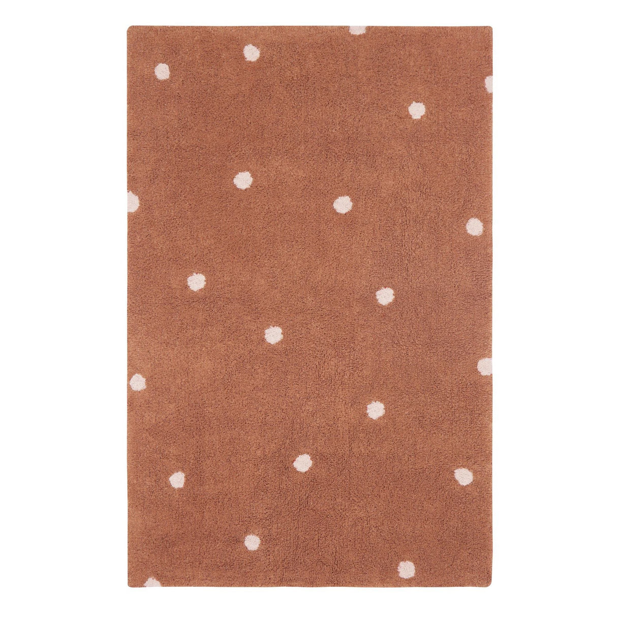 Mini Dot Chestnut Washable Rug