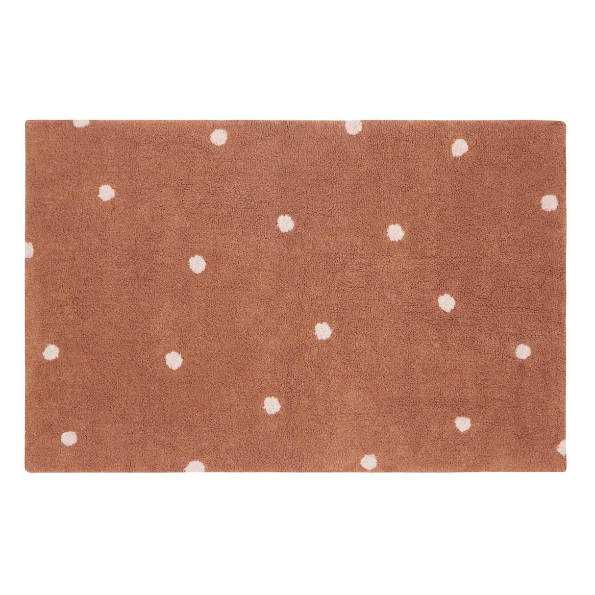 Mini Dot Chestnut Washable Rug