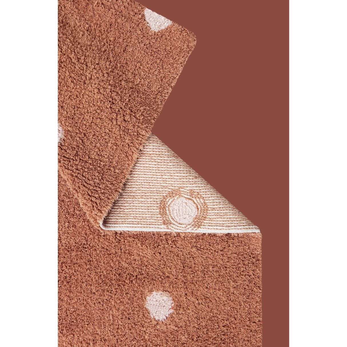 Mini Dot Chestnut Washable Rug