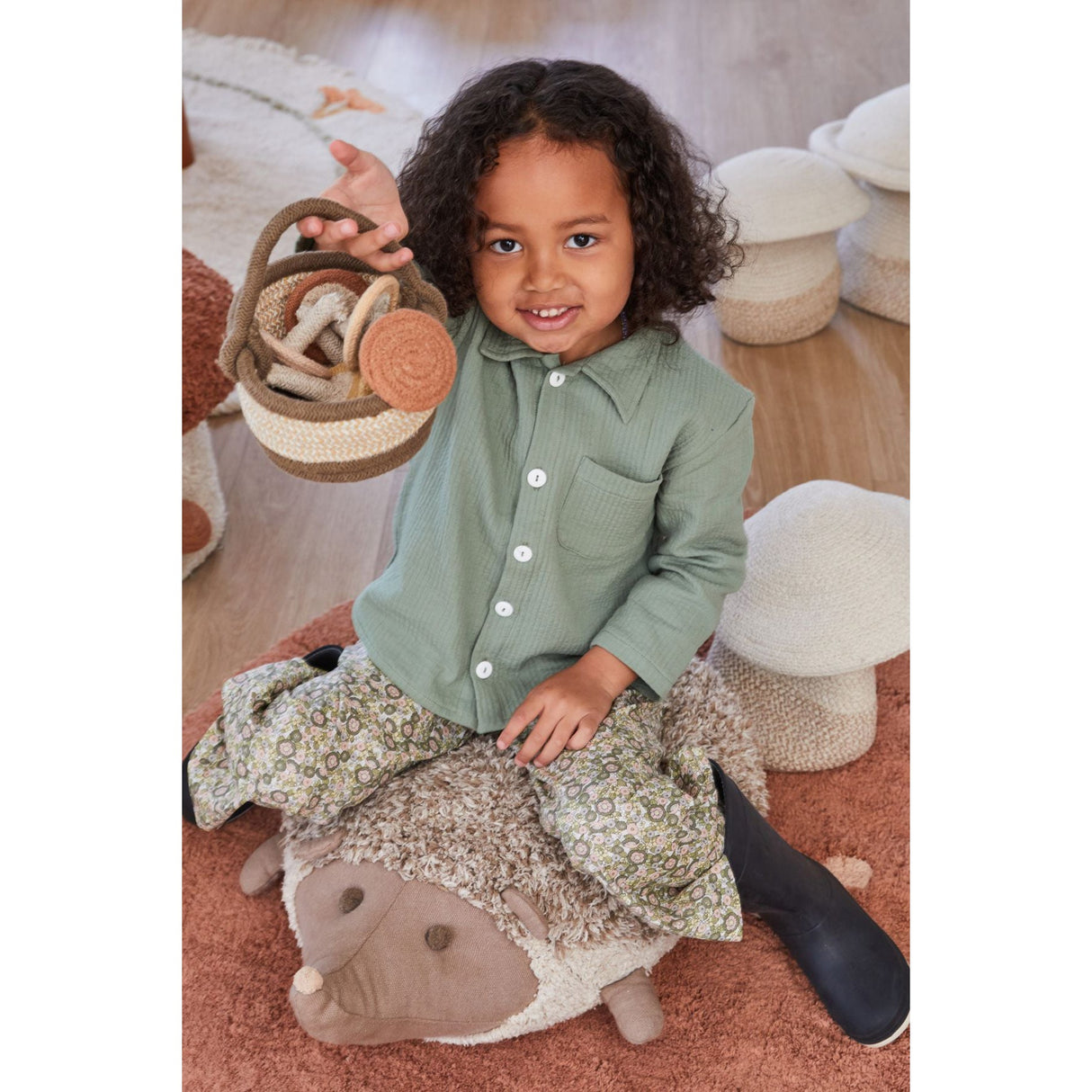 Mushroom Forest Washable Play Rug