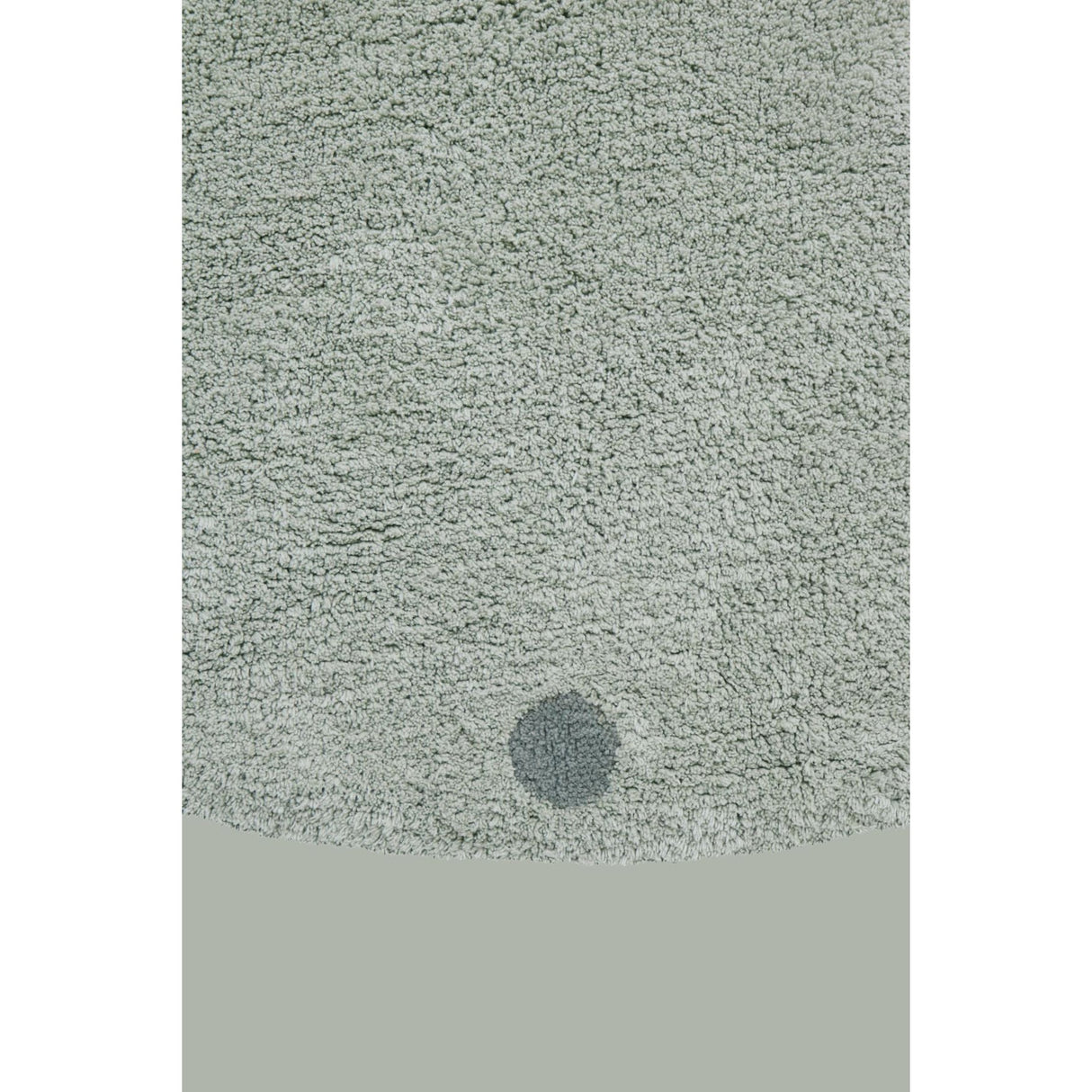 Round Dot Blue Sage Washable Rug