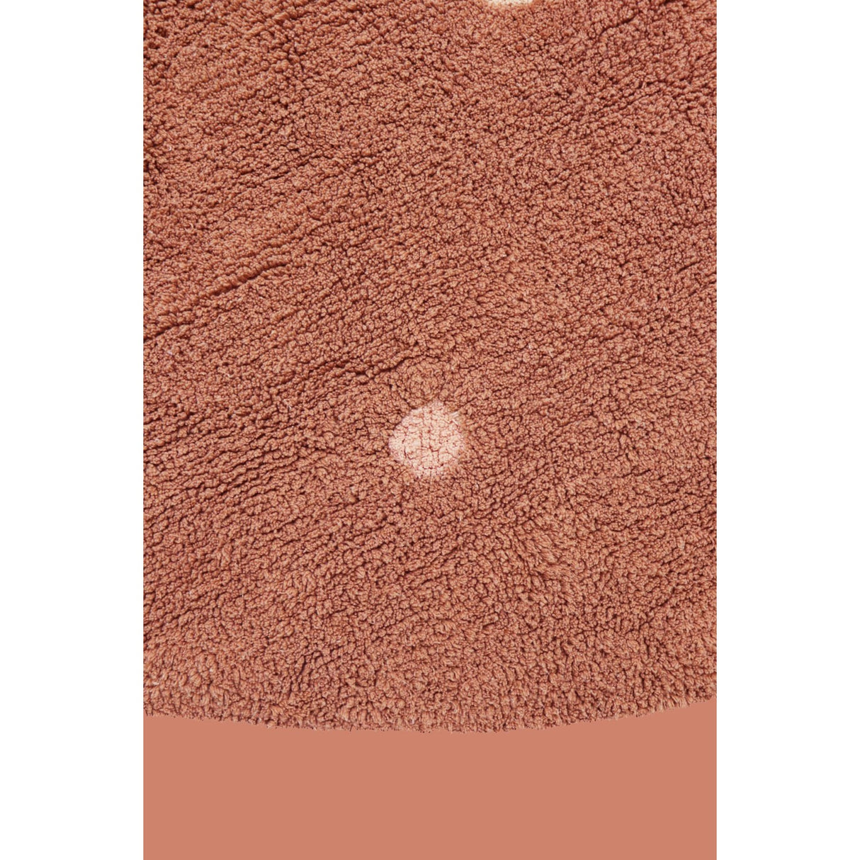 Round Dot Chestnut Washable Rug