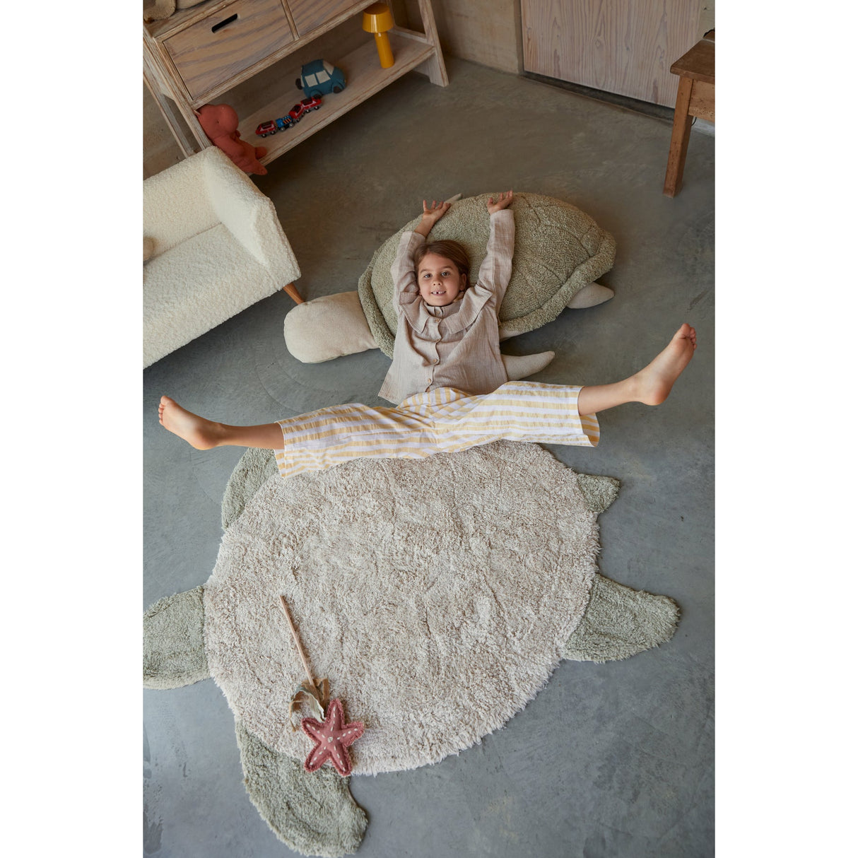 Sea Wonders Sea Turtle Washable Rug