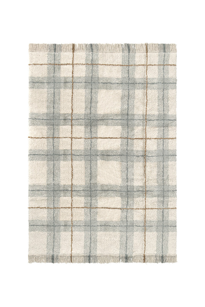 Tartan Blue Sage Washable Area Rug