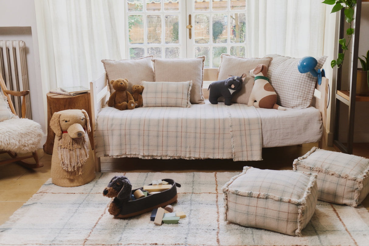 Tartan Blue Sage Washable Area Rug