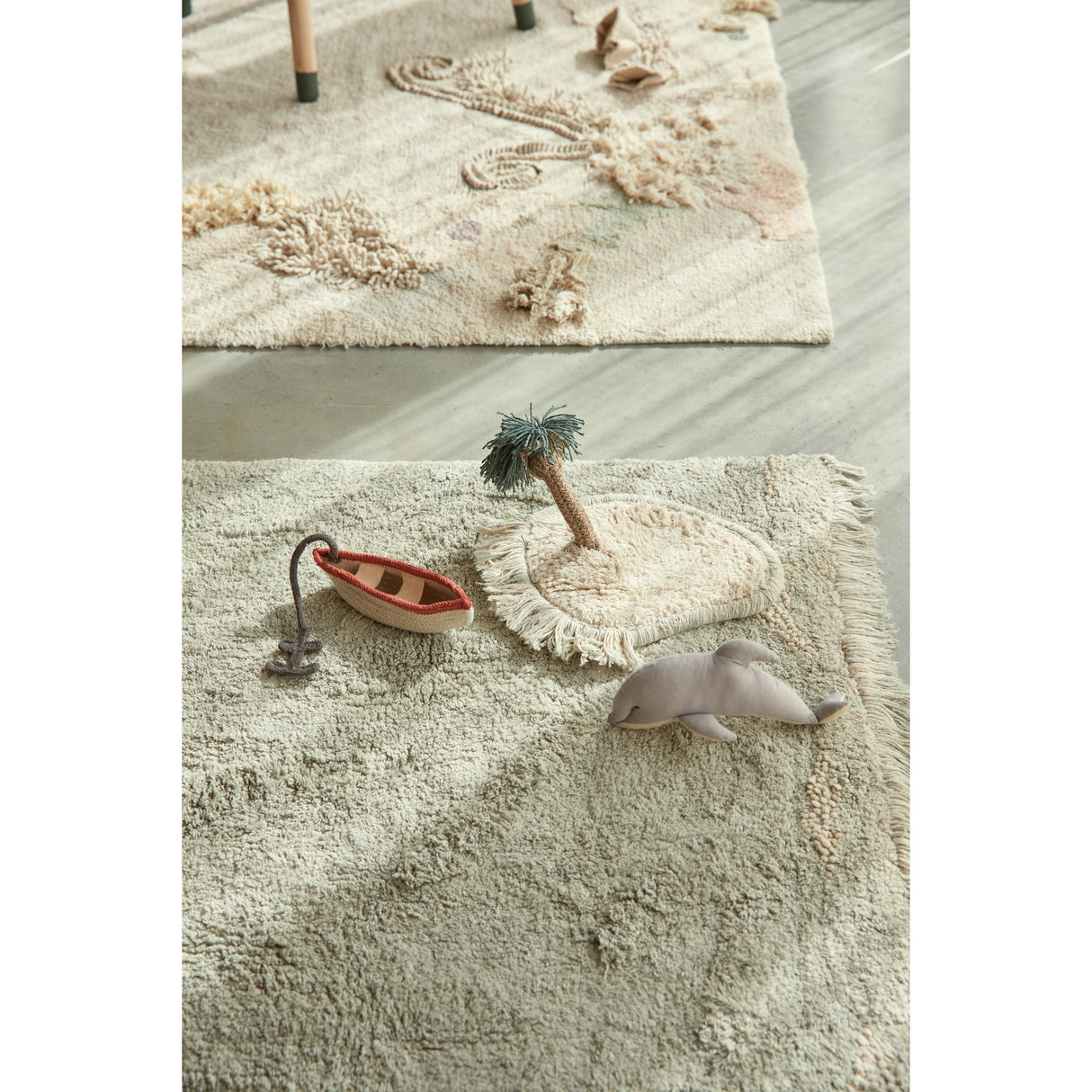 Sea Wonders Waves Washable Play Rug