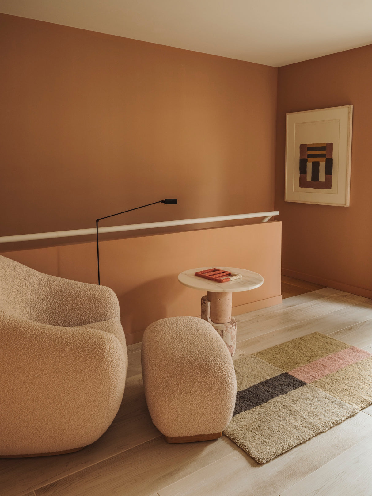 Chroma Dusty Pink Wool Washable Area Rug