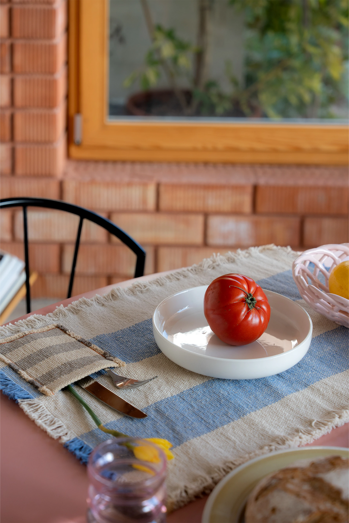 Pocket Blue Handloom Placemats (Set of 2)