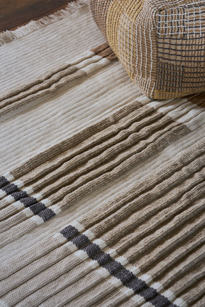 Handloom Rug Columns Natural - Rugs by Roo