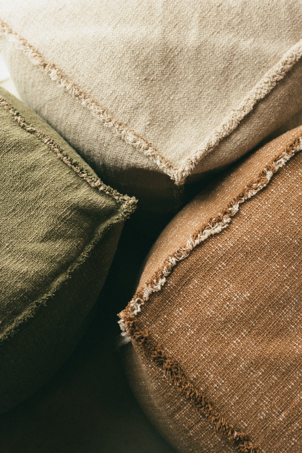 Handloom Pouf Natural