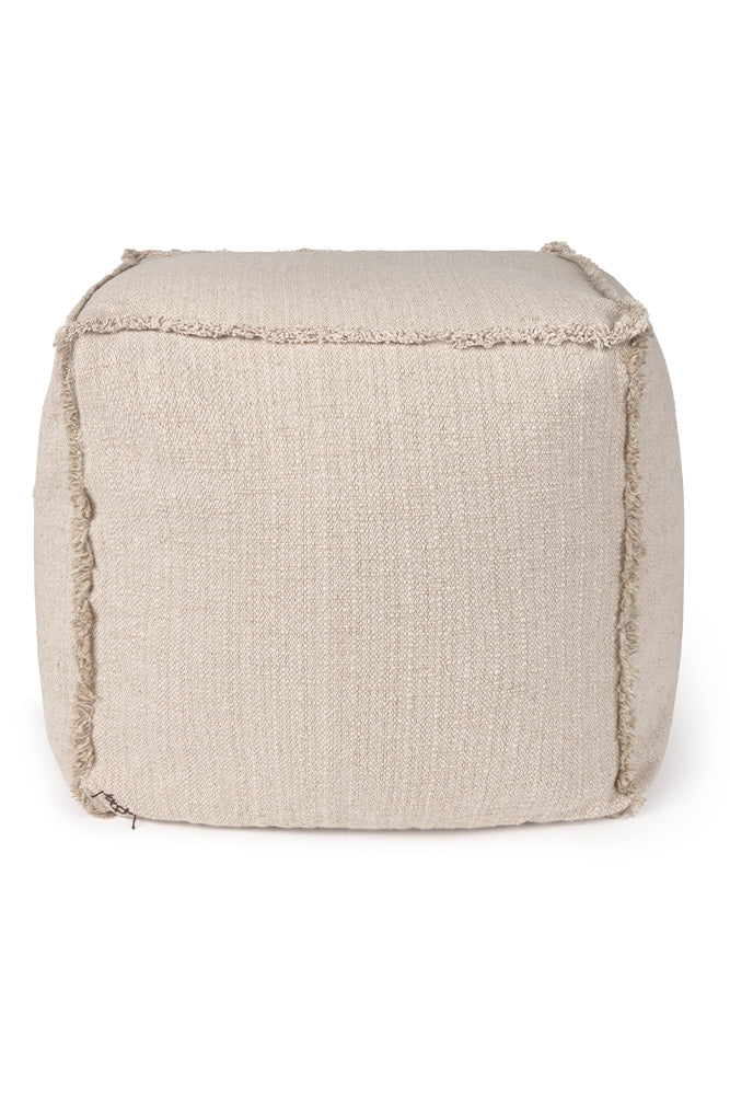 Handloom Pouf Natural