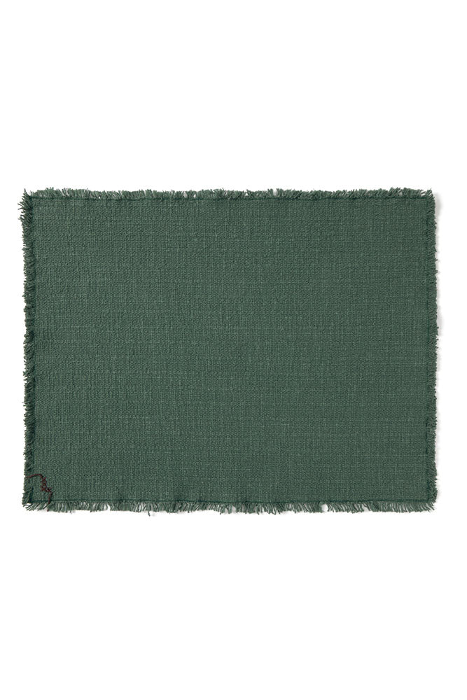 Handloom Placemat Duck Green, Set of 4