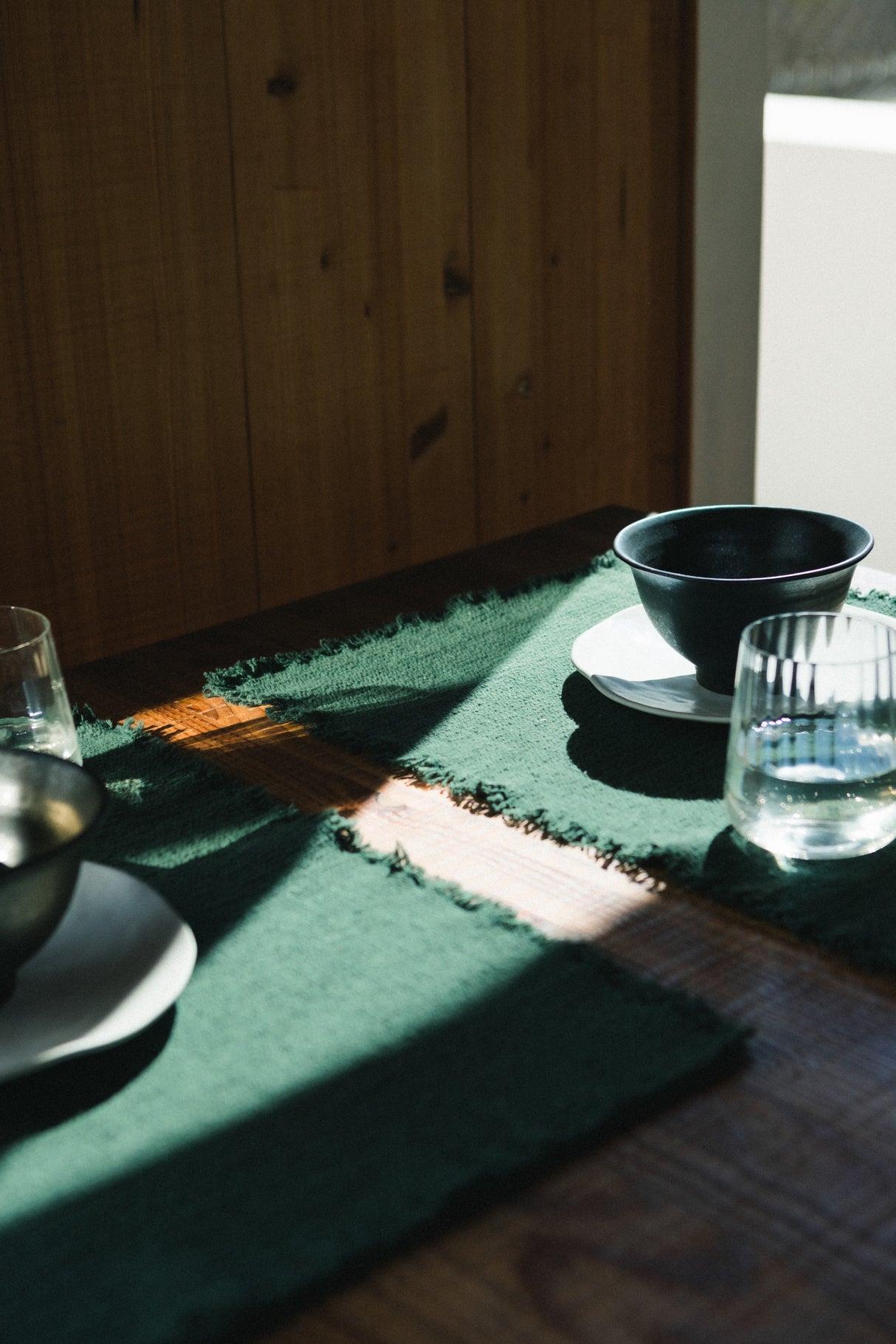 Handloom Placemat Duck Green, Set of 4