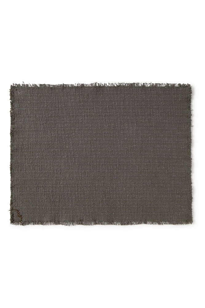 Handloom Placemat Dark Grey, Set of 4