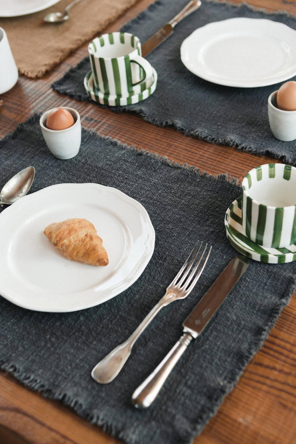 Handloom Placemat Dark Grey, Set of 4