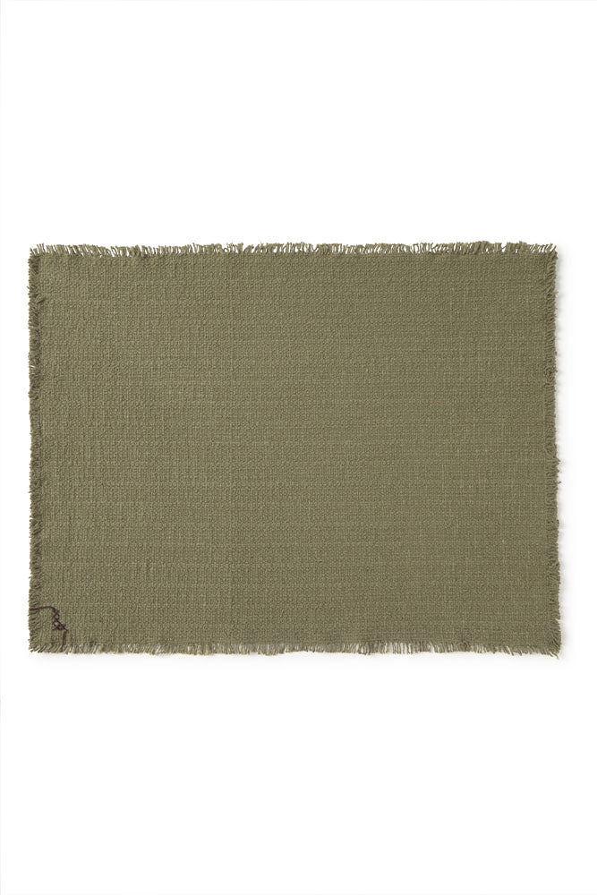 Handloom Placemat Kaki, Set of 4