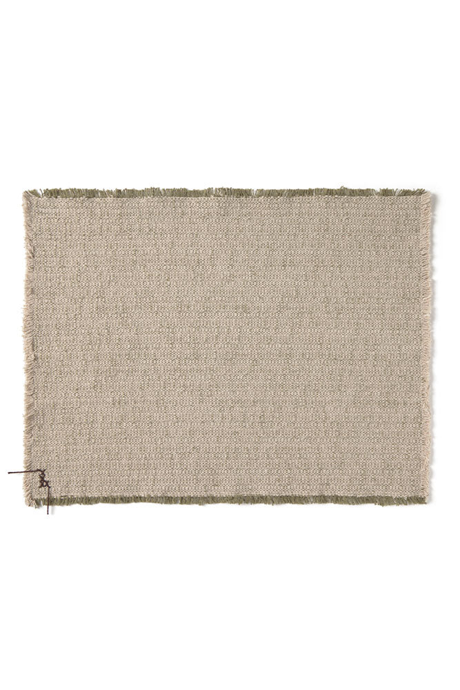 Handloom Placemat Natural and Kaki, Set of 4