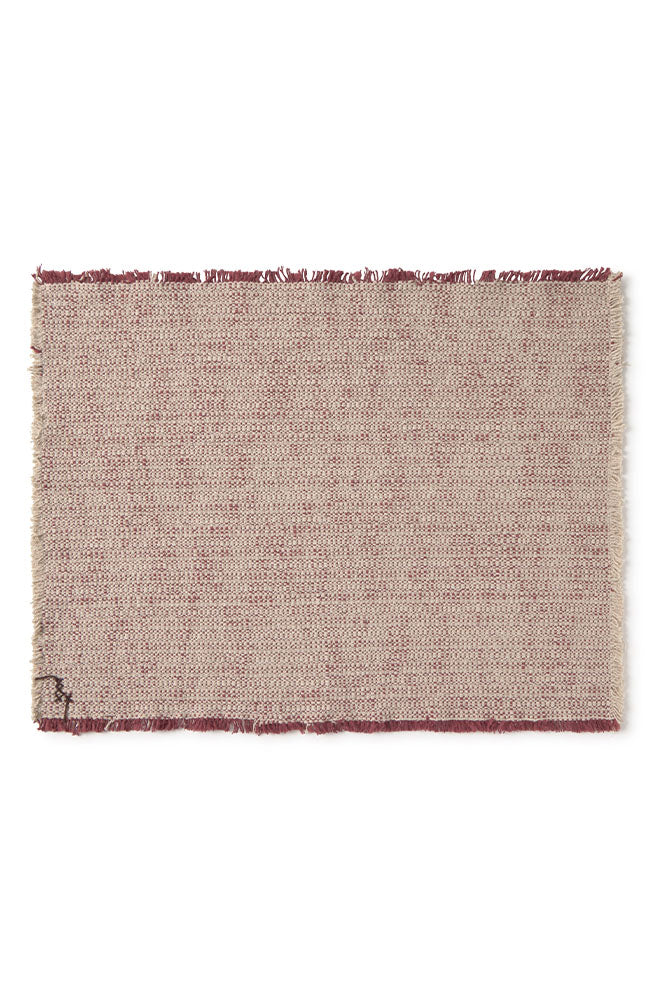 Handloom Placemat Natural and Marsala, Set of 4