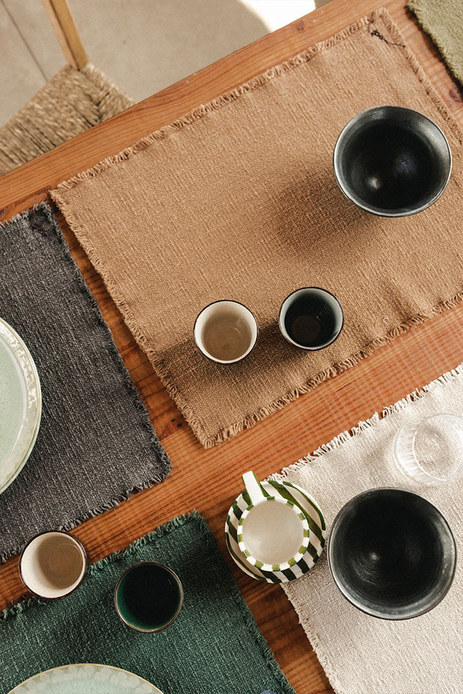Handloom Placemat Ochre, Set of 4